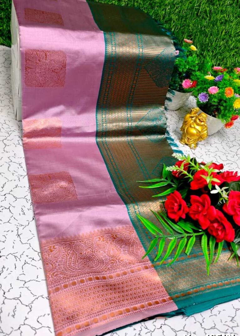 Traditional vaira oosi silk saree - perfect for weddings & festivals - BABY PINK (4)