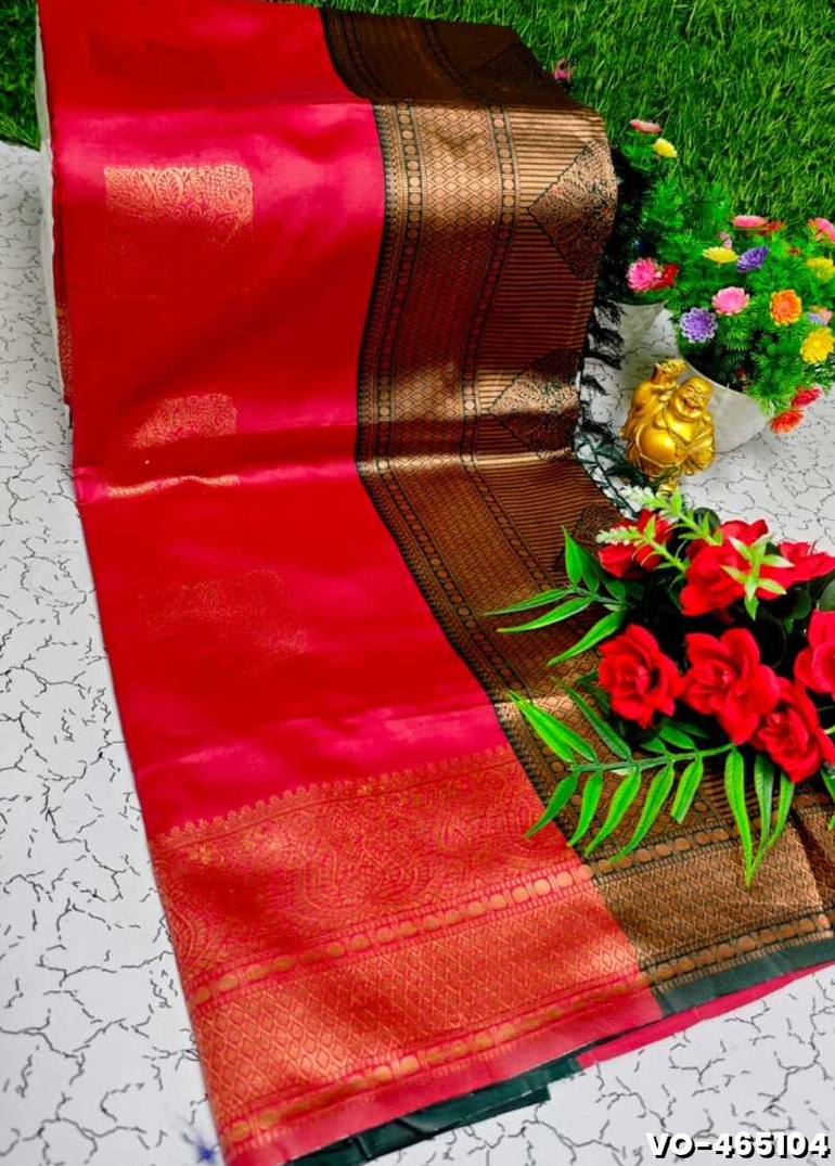 Traditional vaira oosi silk saree - perfect for weddings & festivals - RED (8)
