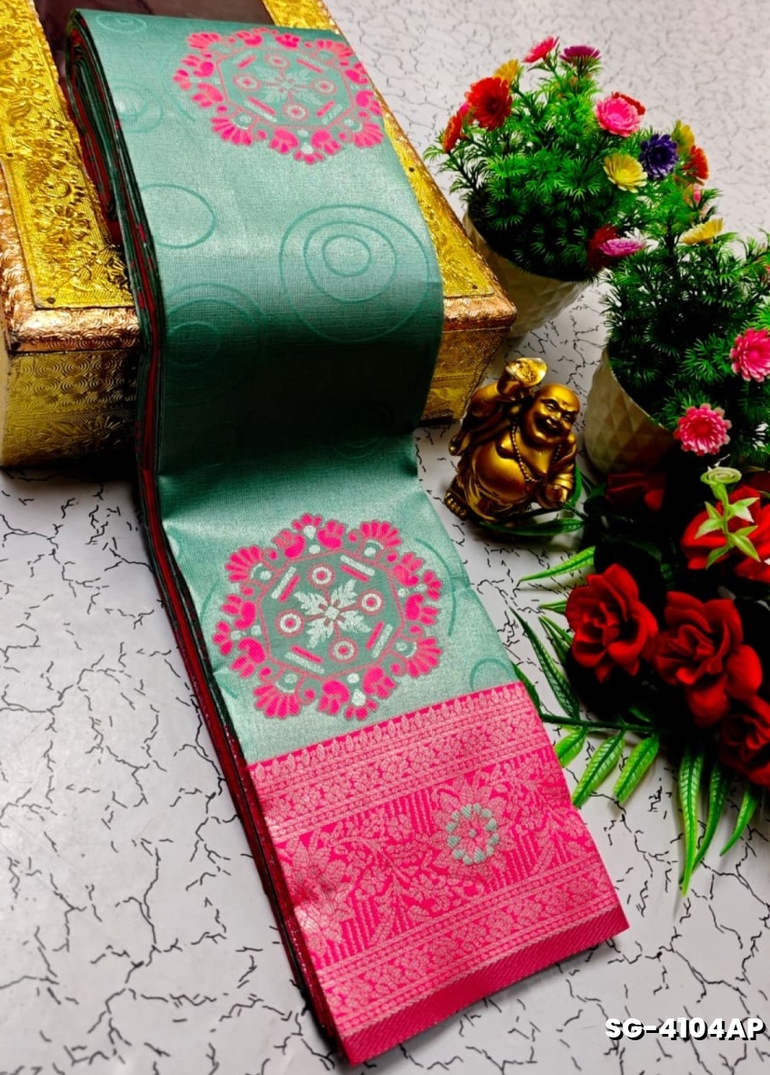 Premium kubera pattu saree rapier fancy  light weight silk type sarees function wear - REXONA (4)