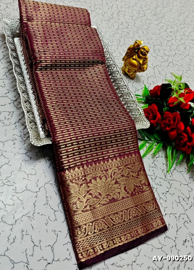 Ayusha Pattu Saree  Pure Silk with Grand Zari Work - MEJANTA