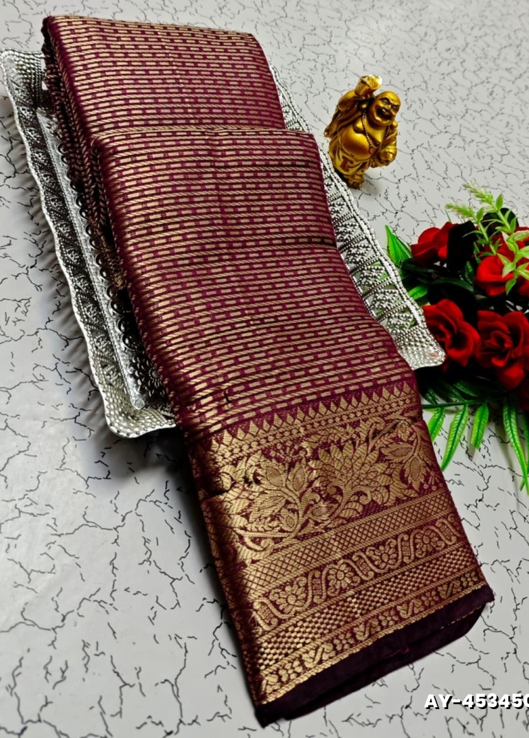 Ayusha Pattu Saree  Pure Silk with Grand Zari Work - MEJANTA (1)