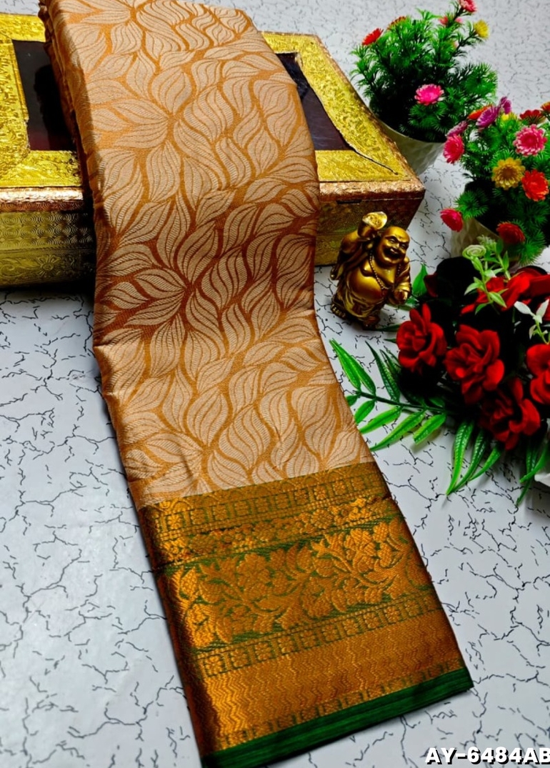 Ayusha Pattu Saree  Pure Silk with Grand Zari Work - GOLDEN