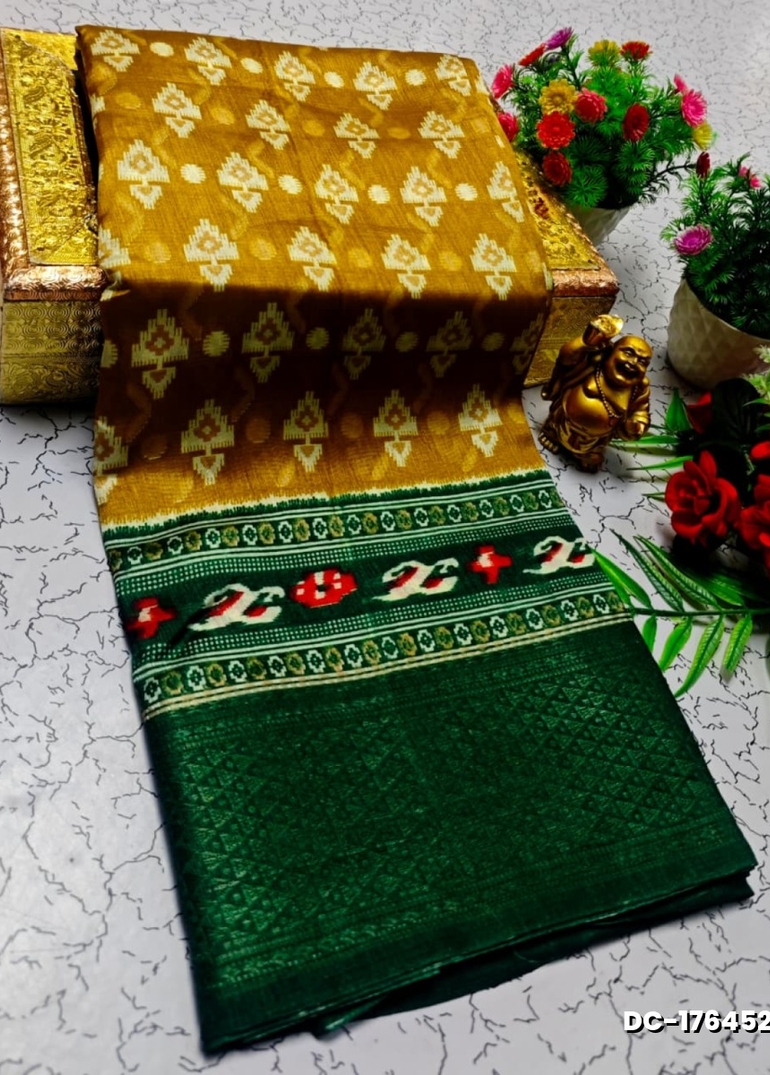 Dailywear cotton sarees all over body leaf designpattern design premium look lightweight comfortable wear - VENTHAYA COLOUR