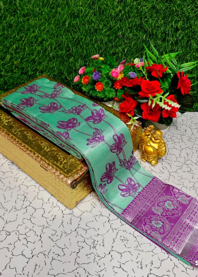 Premium kubera pattu saree rapier fancy  light weight silk type sarees function wear - REXONA (5)