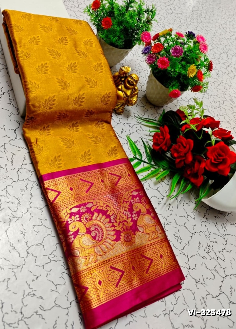 Traditional Paavaii Silk Saree And Premium Design Saree Border Zari Design - BRONCE COLOUR