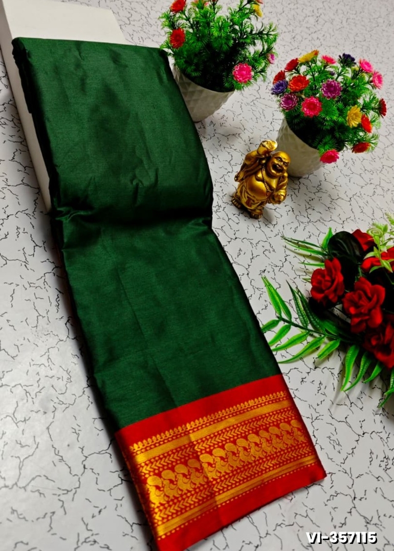 Traditional Kalyani  Silk Saree Premium Design Border Zari Design - GREEN