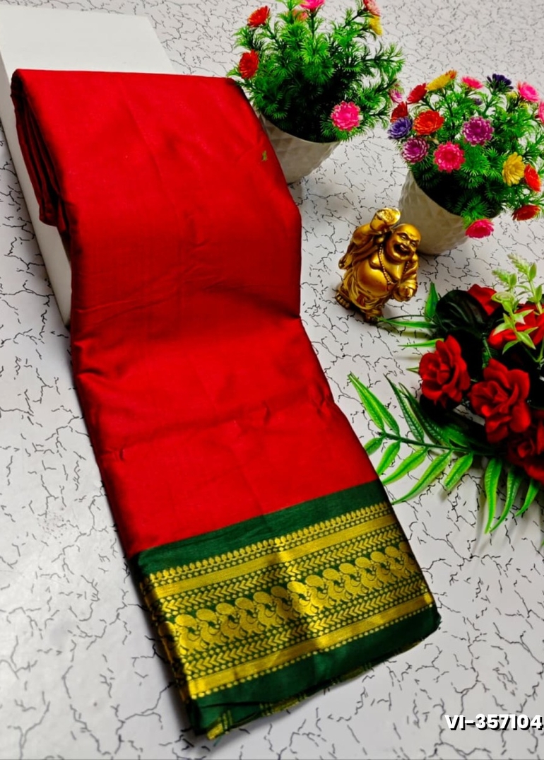 Traditional Kalyani  Silk Saree Premium Design Border Zari Design - RED