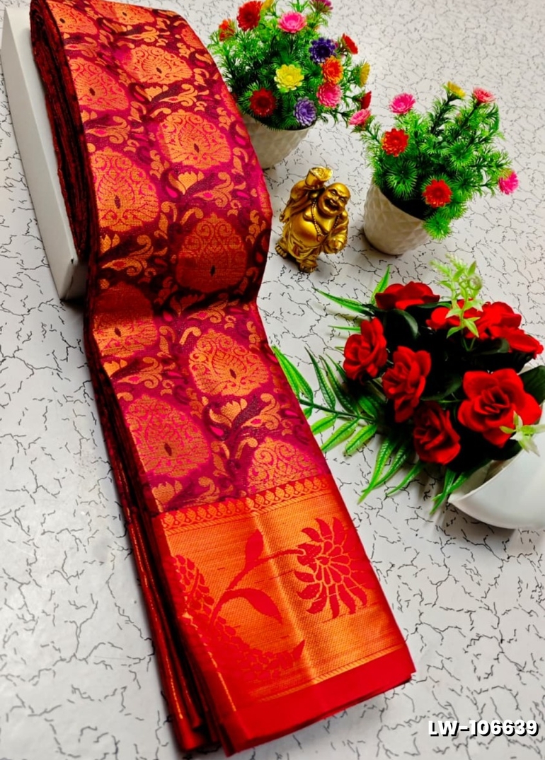 Wedding luxury silk saree with premium zari design || wedding sarees collection - VADAMALLI