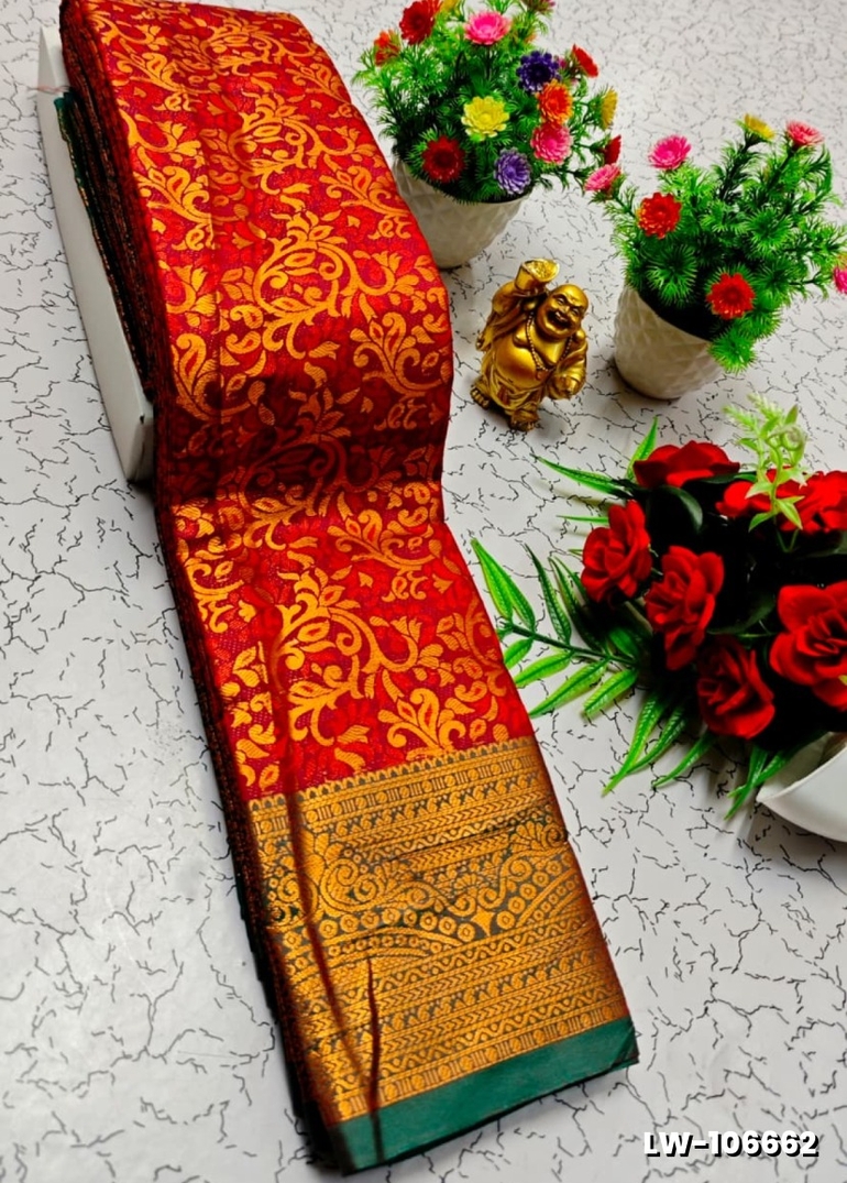 Wedding luxury silk saree with premium zari design || wedding sarees collection - MAROON COLOR (2)