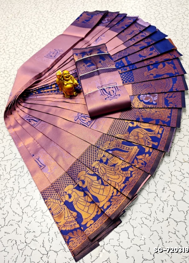 Premium kubera pattu saree rapier fancy  light weight silk pallakku design saree - LEVENDOR (1)