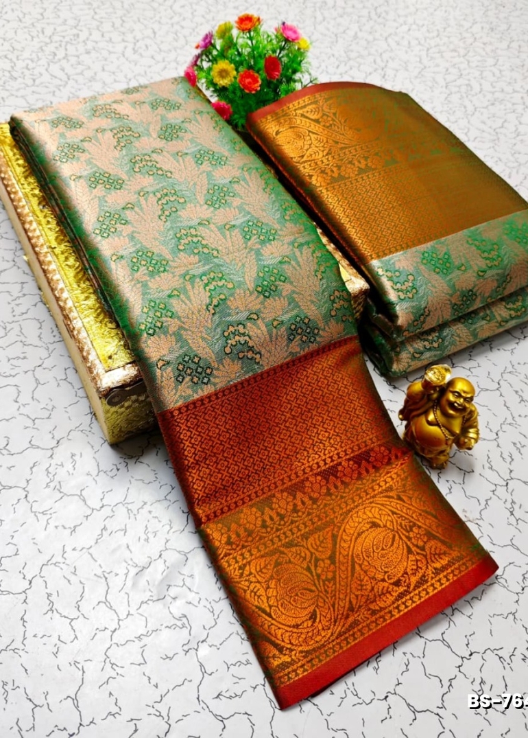 Premium Bridal Tissue Silk Saree with Intricate Zari Weave- LEMON YELLOW N