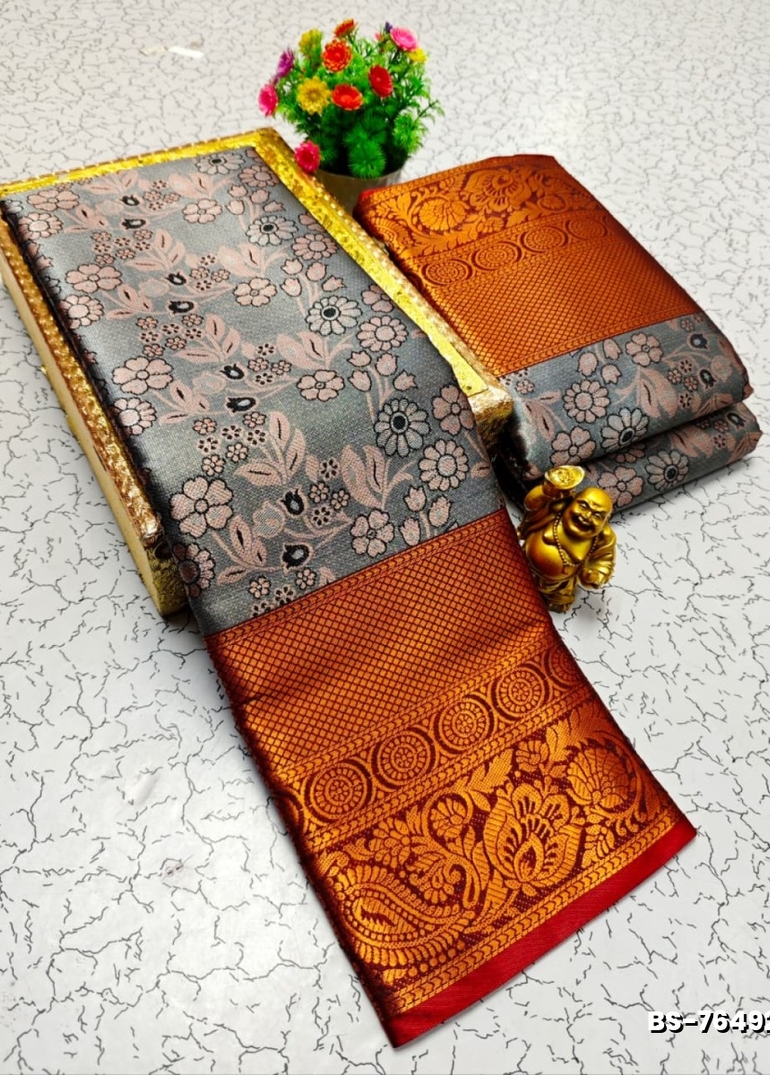 Premium Bridal Tissue Silk Saree with Intricate Zari Weave- AS COLOR (1)