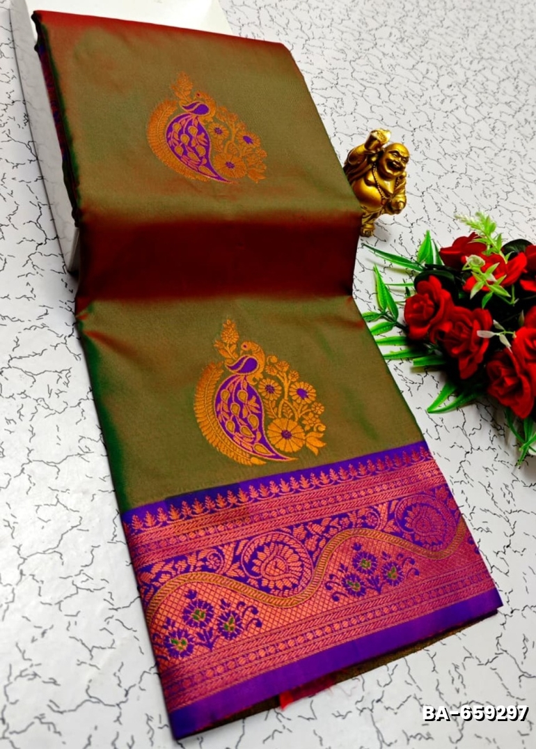 Premium Meena work Soft Silk Saree weddings, festivals, traditional Wear - LEMON YELLOW