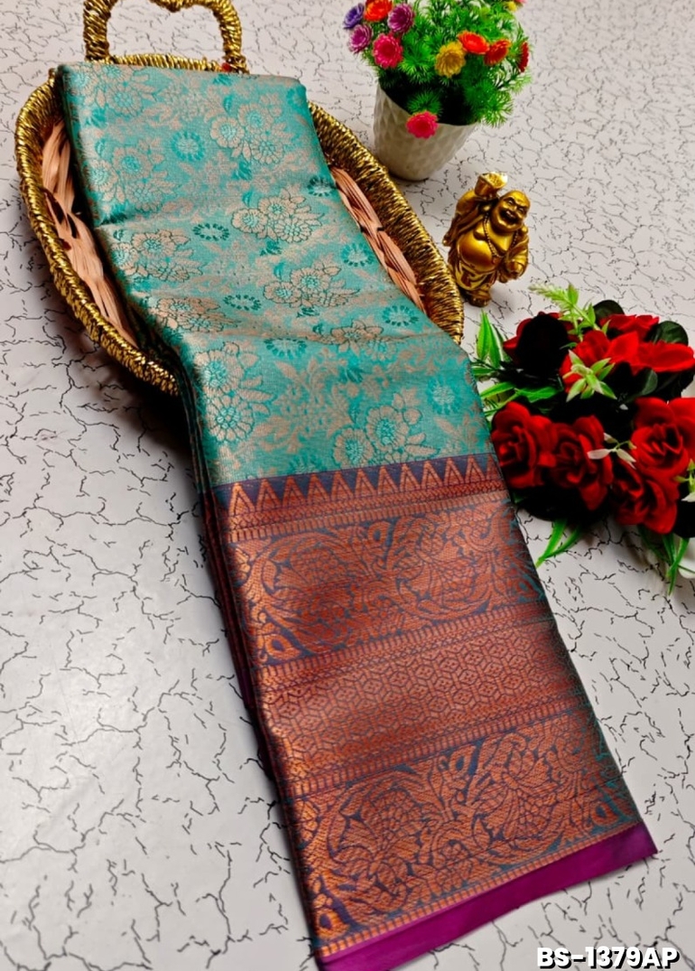 Premium Bridal Tissue Silk Saree with Intricate Zari Weave - REXONA (8)
