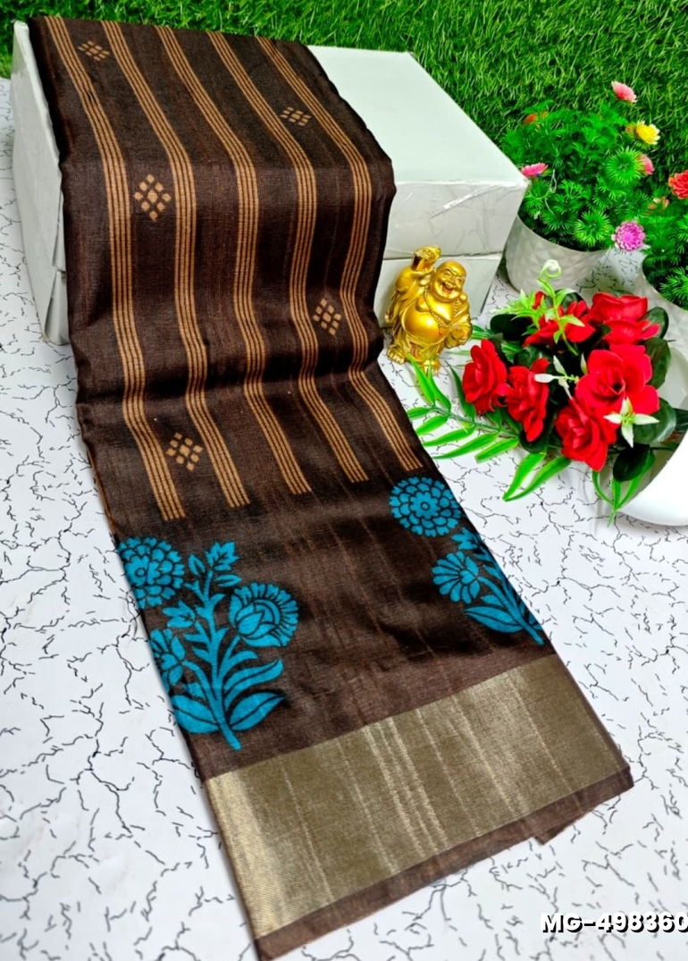 Traditional Look Malgudi Silk Saree Lightweight Silk Blend Saree - CREAM COLOR