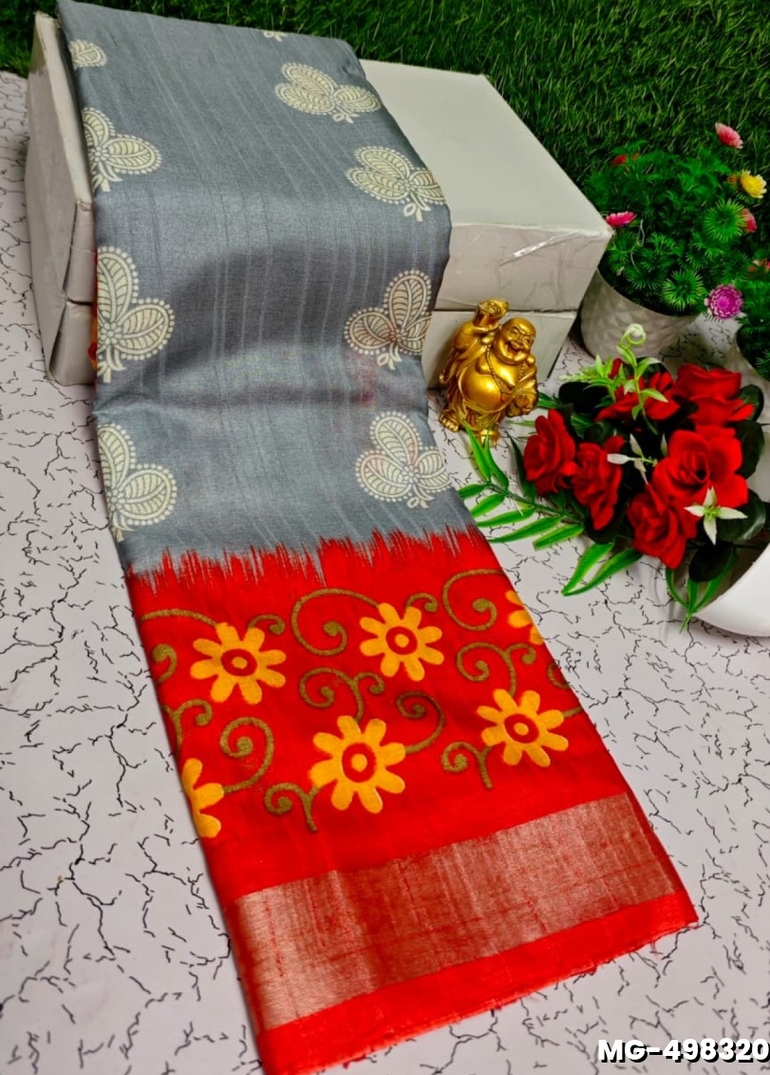 Traditional Look Malgudi Silk Saree Lightweight Silk Blend Saree - AS COLOR