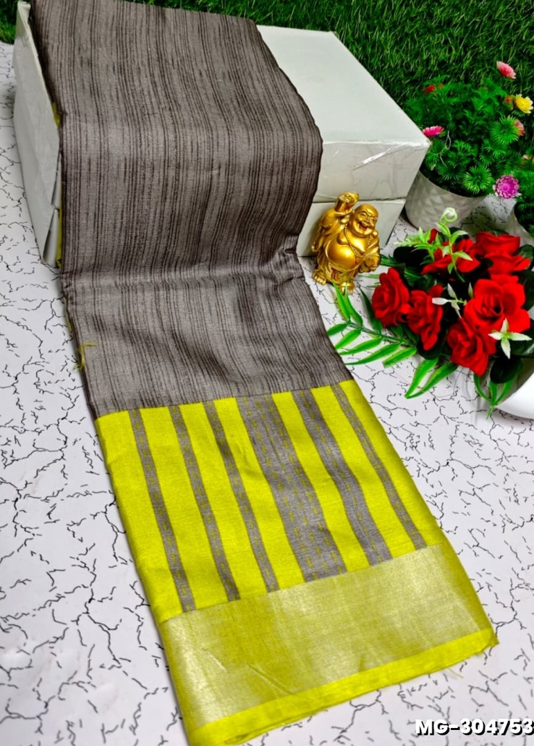 Traditional Look Malgudi Silk Saree Lightweight Silk Blend Saree - BROWN