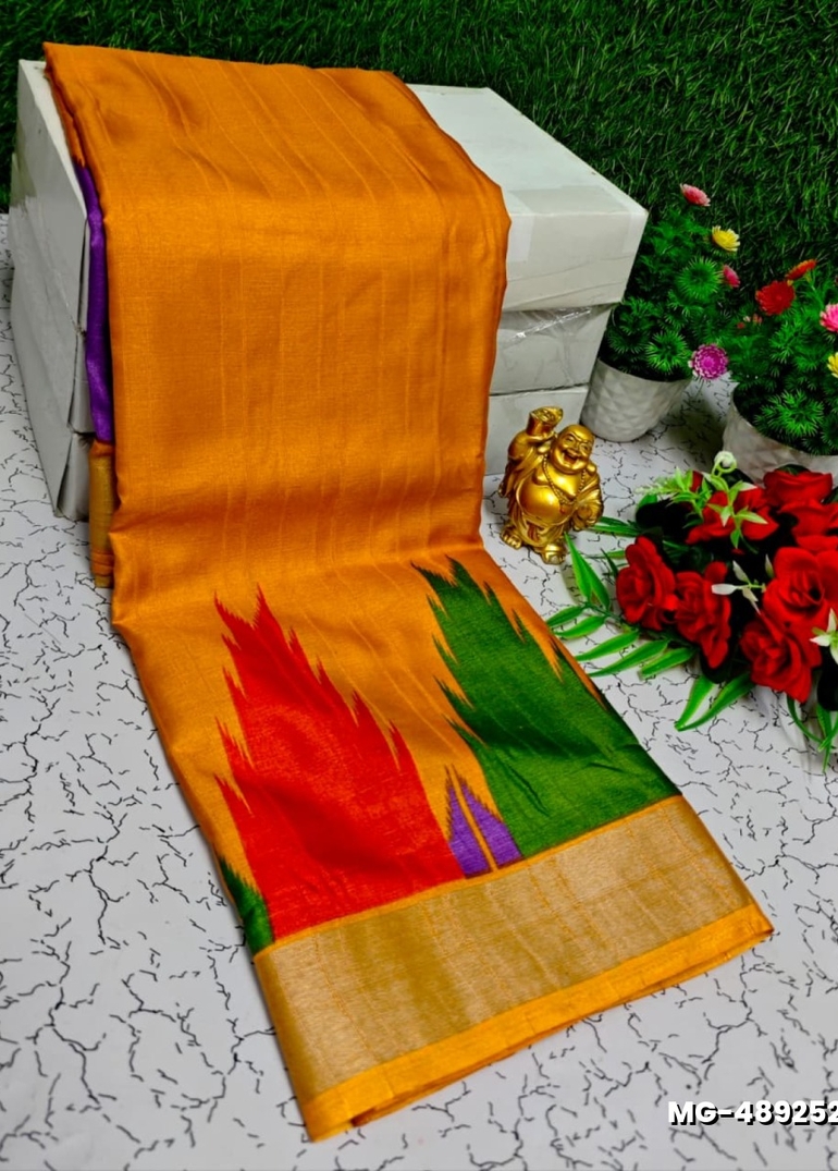 Traditional Look Malgudi Silk Saree Lightweight Silk Blend Saree - VENTHAYA COLOUR (1)