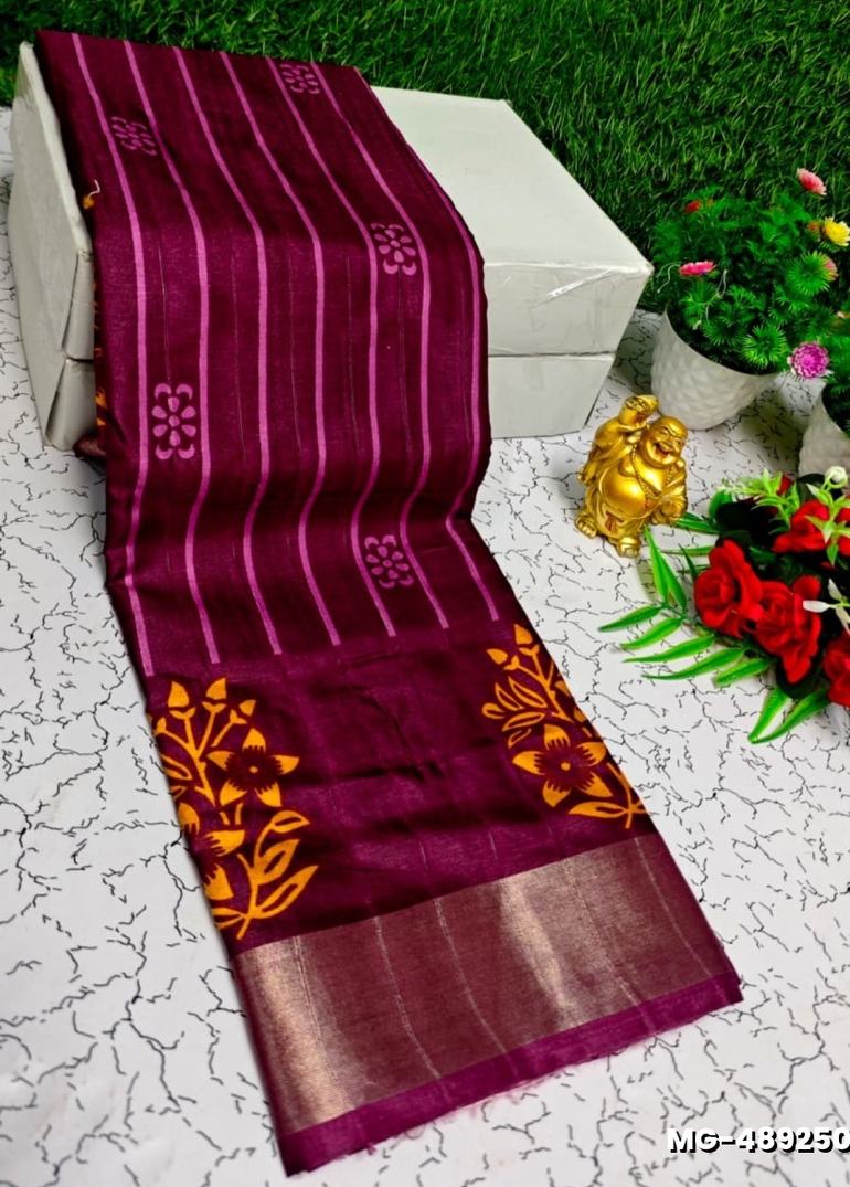 Traditional Look Malgudi Silk Saree Lightweight Silk Blend Saree - MEJANTA