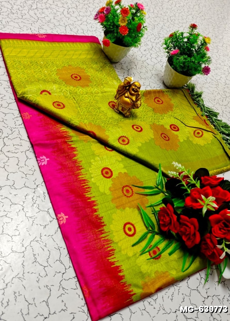 Traditional Look Malgudi Silk Saree Lightweight Silk Blend Saree - RUBY COLOUR (4)