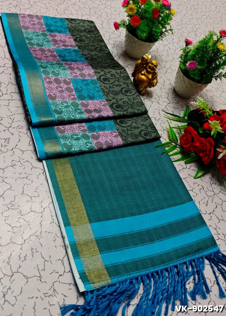 Classic South Indian Varnika Silk Saree for Festive Grandeur - GRAY (3)