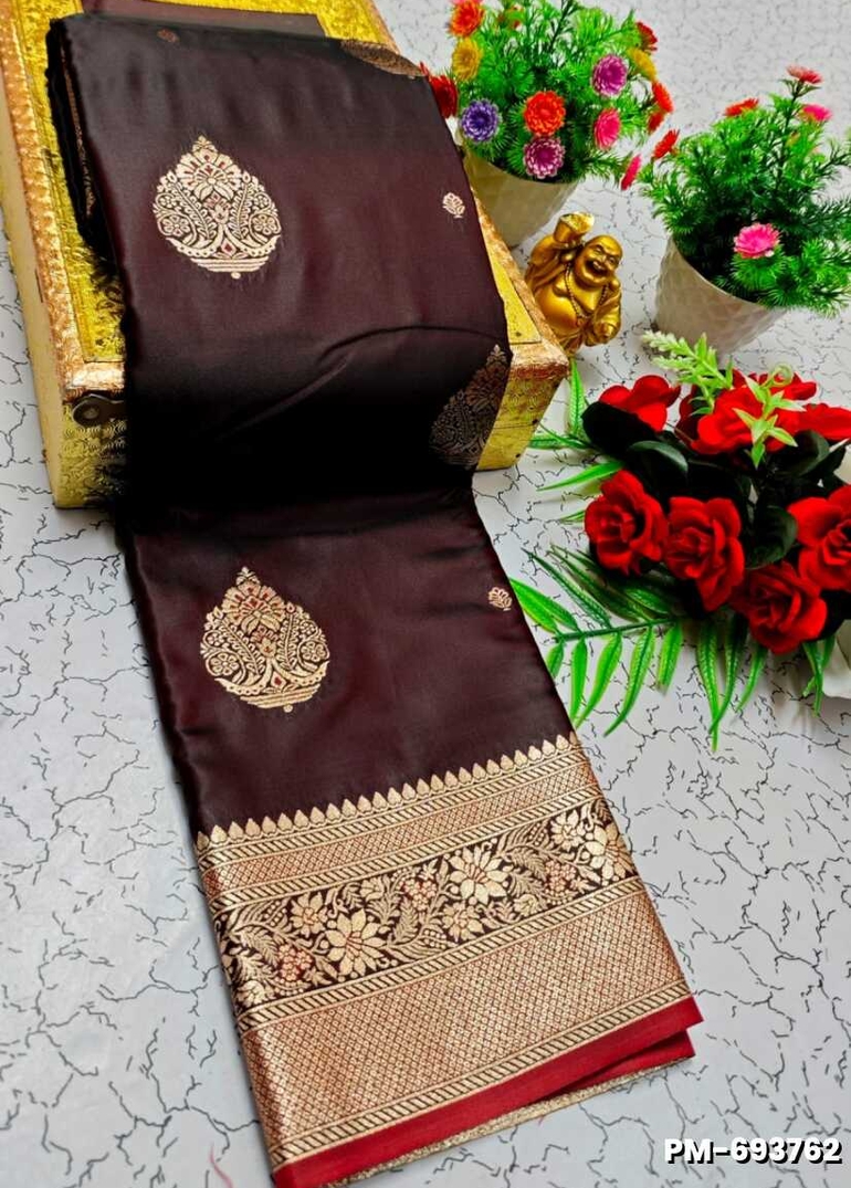 Bridal Premium Soft silk gold zari weave and wedding art silk and Premium Soft Silk sarees - MAROON COLOR