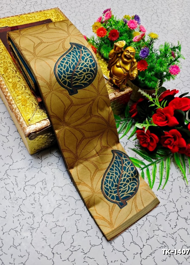 Kubera borderless elite bridal rapier fancy light weight silk type sarees function wear - SANDLE