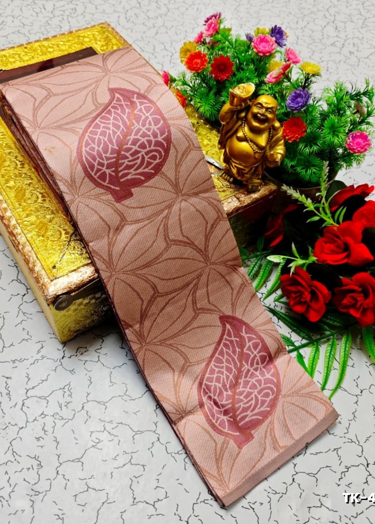 Kubera borderless elite bridal rapier fancy light weight silk type sarees function wear - LITE PEACH (1)