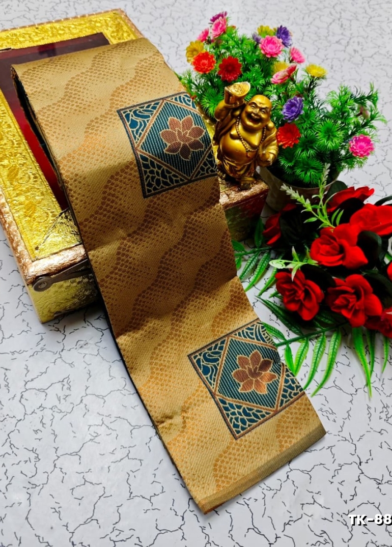 Kubera borderless elite bridal rapier fancy light weight silk type sarees function wear - SANDLE (2)