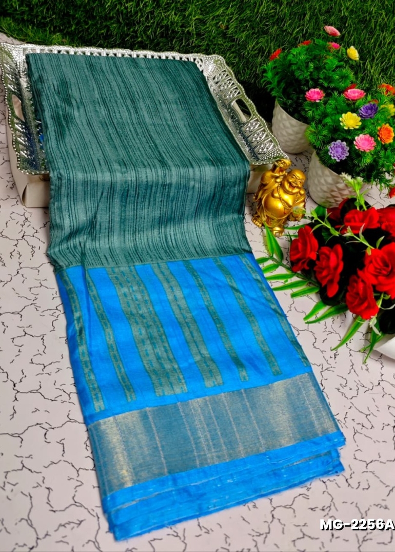 Traditional Look Malgudi Silk Saree Lightweight Silk Blend Saree - ICE BLUE