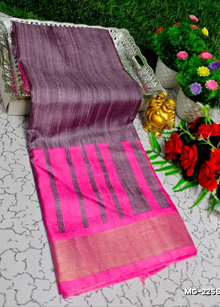 Traditional Look Malgudi Silk Saree Lightweight Silk Blend Saree - PURPLE