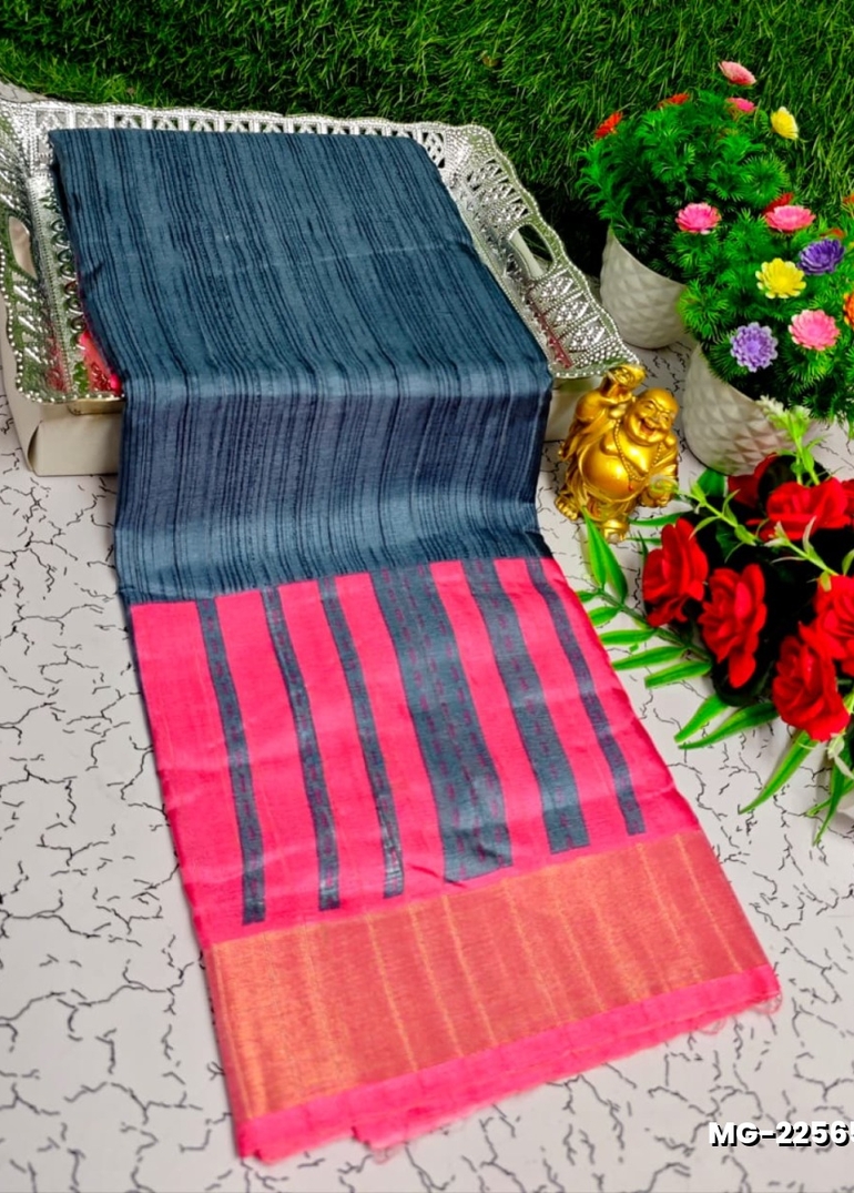 Traditional Look Malgudi Silk Saree Lightweight Silk Blend Saree - NORMAL  BLUE