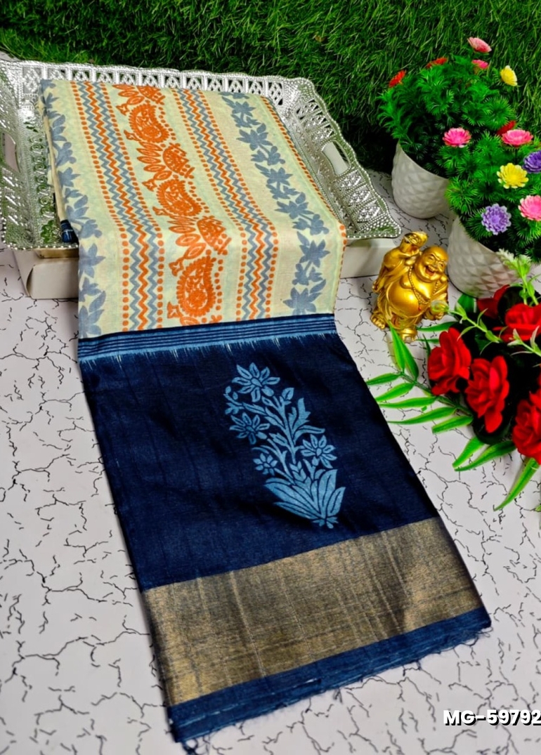 Traditional Look Malgudi Silk Saree Lightweight Silk Blend Saree - WHITE (2)