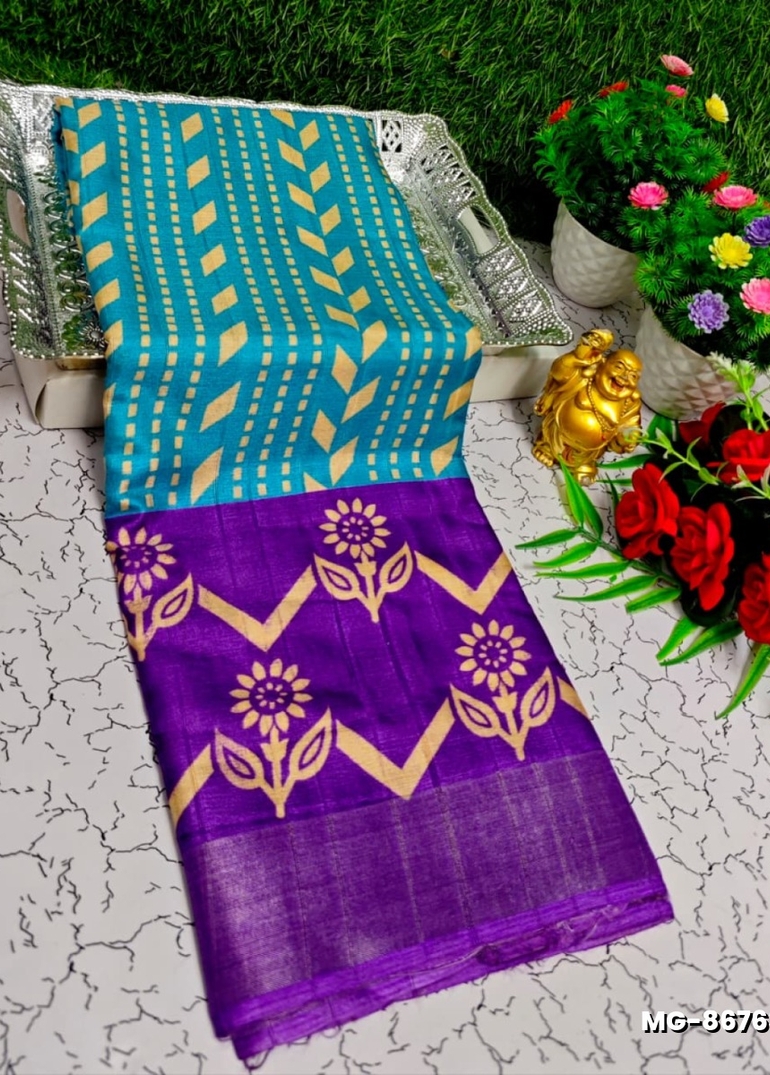 Traditional Look Malgudi Silk Saree Lightweight Silk Blend Saree - DARK SKY BLUE (5)