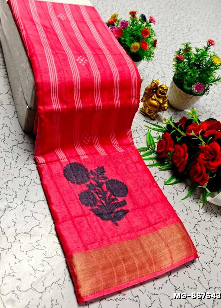 Traditional Look Malgudi Silk Saree Lightweight Silk Blend Saree - LIGHT PINK