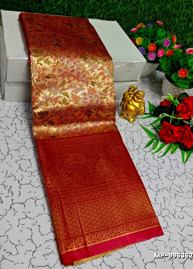 Bridal silk gold silvar and copper zari weave and wedding art silk suba muhurtha pattu sarees - MAROON COLOR (6)