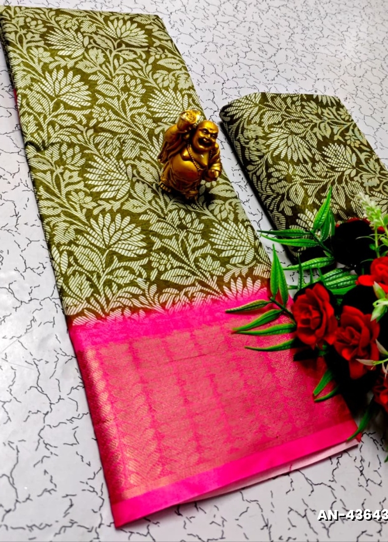 Inspired by Nita Ambani's Designer silk Saree - PESTA GREEN