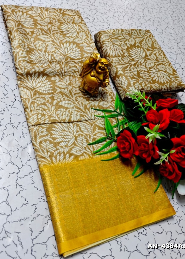 Inspired by Nita Ambani's Designer silk Saree - GOLDEN