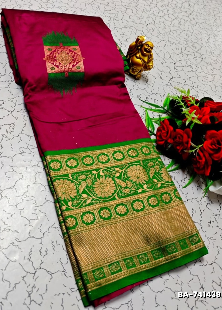 1000 Butta premium Soft Silk Saree weddings, festivals, traditional Wear - VADAMALLI (1)
