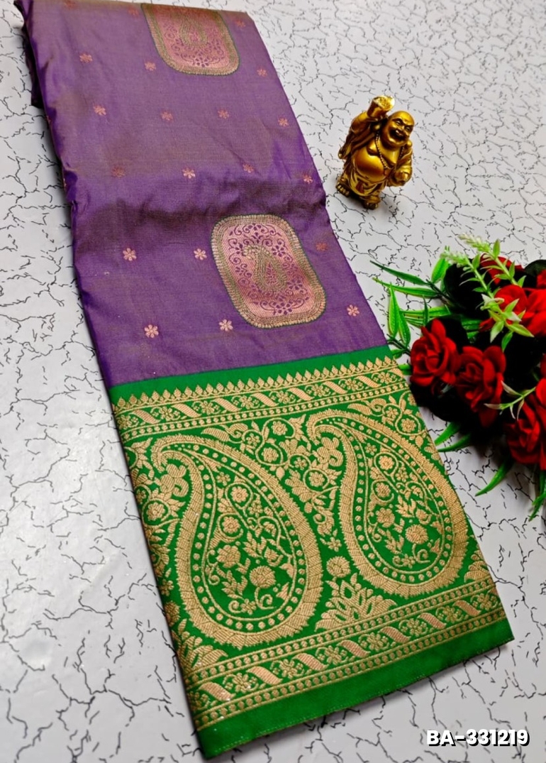 1000 Butta premium Soft Silk Saree weddings, festivals, traditional Wear - LEVENDOR (1)