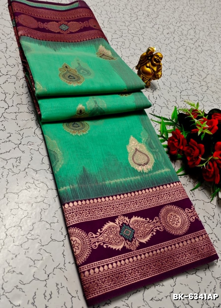 Banaras with our banarasi cotton fabric — a beautiful fusion of classic artistry and breathable comfort wear saree - REXONA