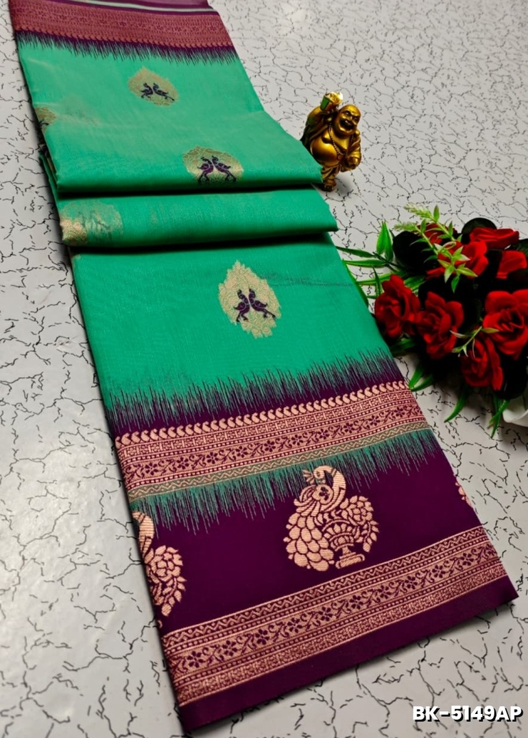 Banarasi with our banarasi cotton fabric — a beautiful fusion of classic artistry and breathable comfort wear saree - REXONA (2)