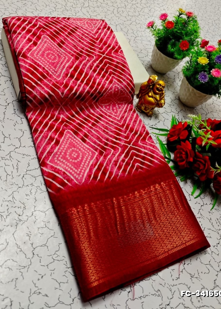 Fancy print office wear cotton sarees all over body flower design pattern design premium look lightweight comfortable wear - MEJANTA