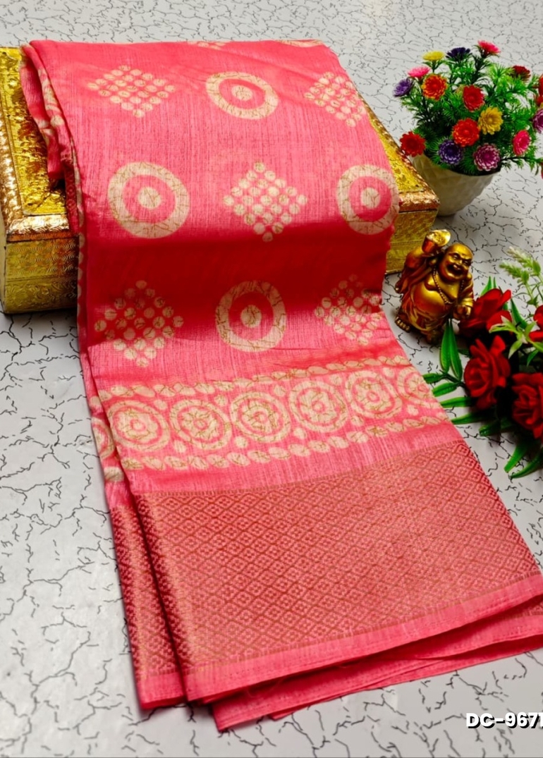 Dailywear cotton sarees all over body peacock designpattern design premium look lightweight comfortable wear - LITE PEACH