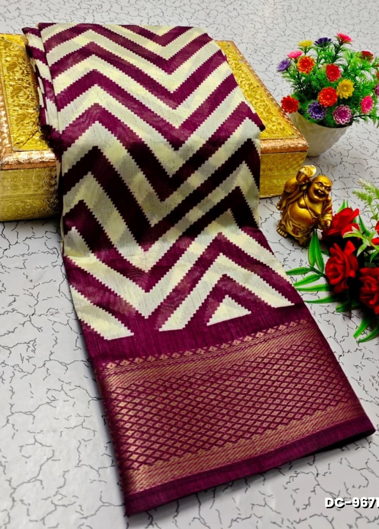 Dailywear cotton sarees all over body peacock designpattern design premium look lightweight comfortable wear - WINE COLOUR (1)