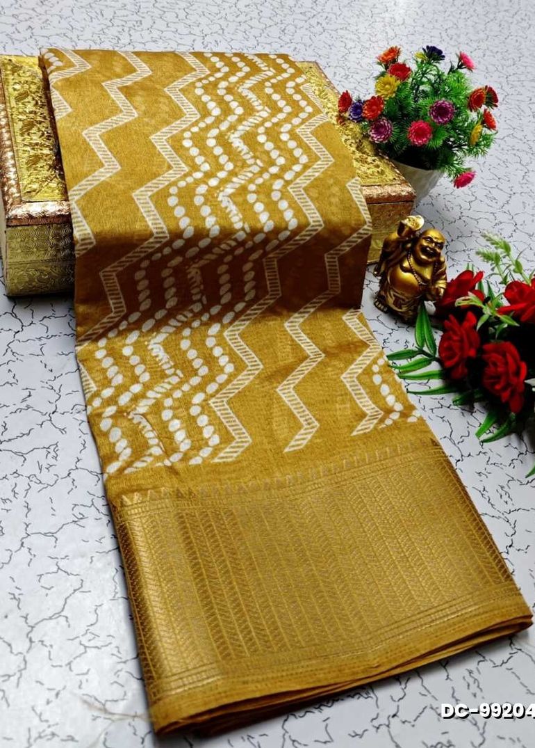 Dailywear cotton sarees all over body peacock designpattern design premium look lightweight comfortable wear - LIGHT YELLOW (1)