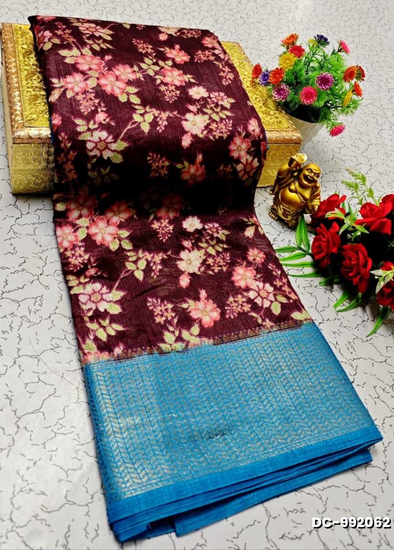 Dailywear cotton sarees all over body peacock designpattern design premium look lightweight comfortable wear - MAROON COLOR (1)