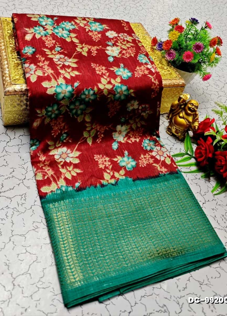 Dailywear cotton sarees all over body peacock designpattern design premium look lightweight comfortable wear - MERUN (1)
