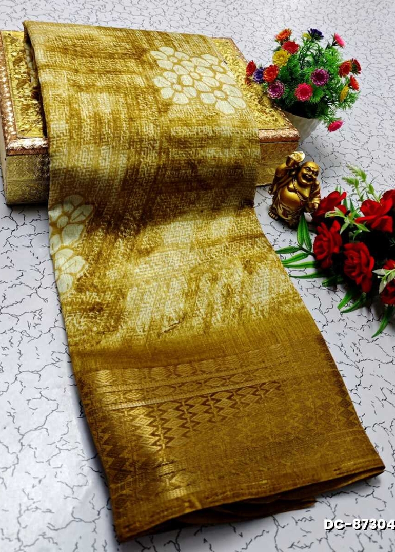 Dailywear cotton sarees all over body peacock designpattern design premium look lightweight comfortable wear - LIGHT YELLOW (2)