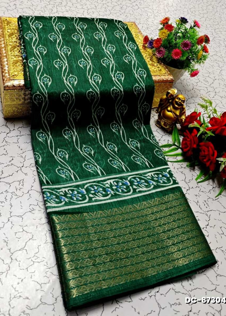 Dailywear cotton sarees all over body peacock designpattern design premium look lightweight comfortable wear - LIGHT GREEN SHADE